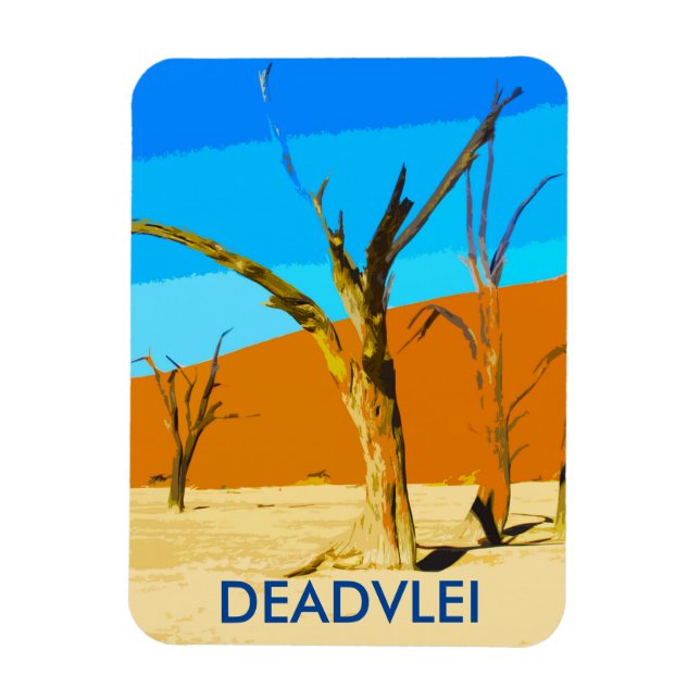 Deadvlei Namibia Travel Vintage Art Magnet (Vertical)