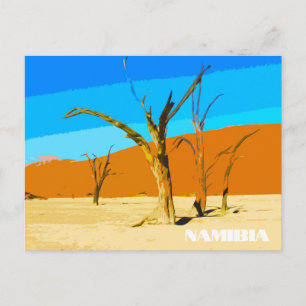 Deadvlei Namibia Travel Vintage Art Postcard