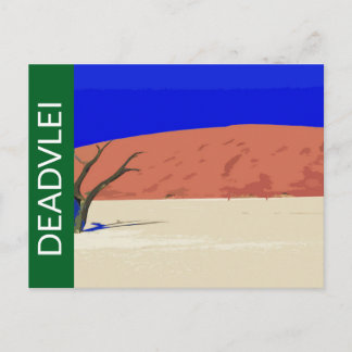 Deadvlei Namibia Travel Vintage Art Postcard