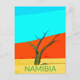 Deadvlei Namibia Travel Vintage Art Postcard