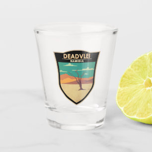 Deadvlei Namibia Travel Vintage Art Shot Glass