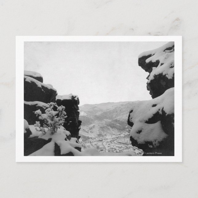 Deadwood as Seen from White Rocks Photograph Postcard (Front)