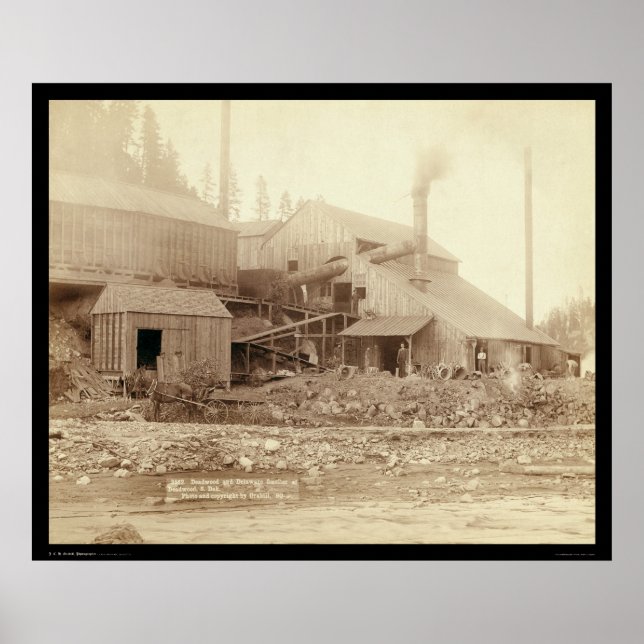 Deadwood & Delaware Smelter SD 1891 Poster (Front)