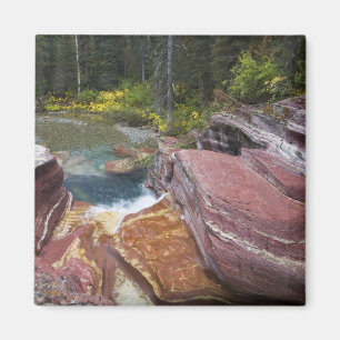 Deadwood Falls on Reynolds Creek in autumn in Magnet