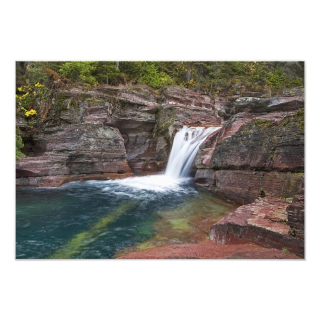 Deadwood Falls on Reynolds Creek in autumn in Photo Print (Front)