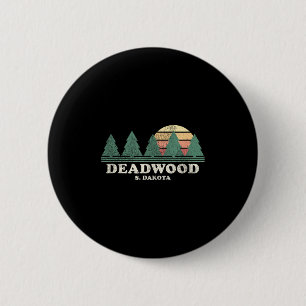 Deadwood Sd Vintage Throwback Tee Retro 70s Design 6 Cm Round Badge