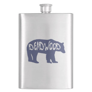 Deadwood South Dakota Bear Hip Flask