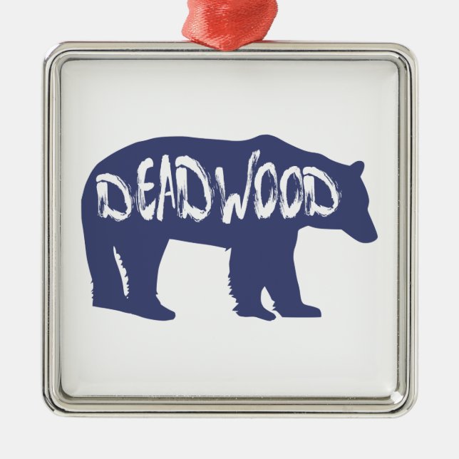 Deadwood South Dakota Bear Metal Ornament (Front)