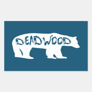 Deadwood South Dakota Bear Rectangular Sticker