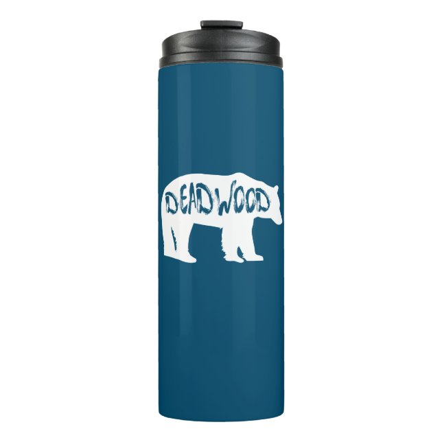Deadwood South Dakota Bear Thermal Tumbler (Front)
