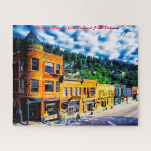 Deadwood South Dakota. Christmas Greetings Jigsaw Puzzle