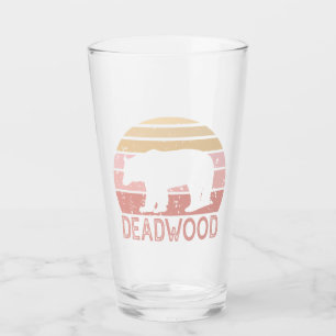 Deadwood South Dakota Retro Bear Glass