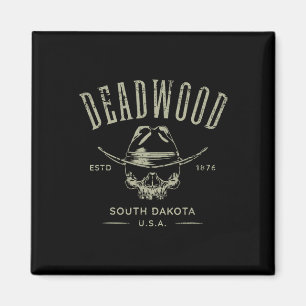 Deadwood South Dakota Usa Distressed Design Souven Magnet