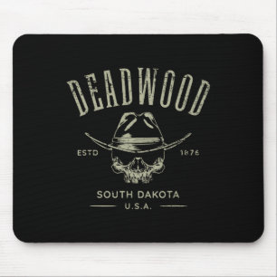 Deadwood South Dakota Usa Distressed Design Souven Mouse Pad