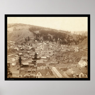 Deadwood View from Engleside SD 1888 Poster