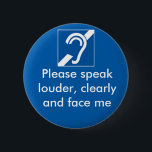 Deaf and hard of hearing badge<br><div class="desc">Make life easier - show people the badge so they know what to do</div>