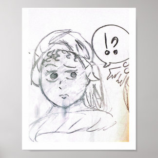 Deaf artist, hand-made art, drawings. poster