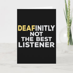 Deaf Asl Sign Language Hearing Loss Awareness Card