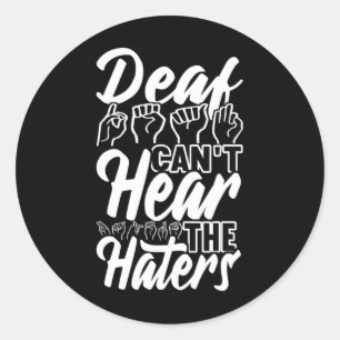 Deaf Awareness Asl Sign Language American Sign Lan Classic Round Sticker