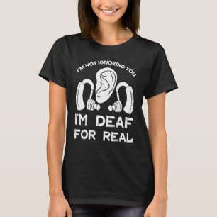 Deaf Awareness Hearing Aid ASL Implant T-Shirt