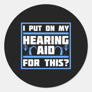 Deaf Awareness Hearing Aid Implant Asl Classic Round Sticker