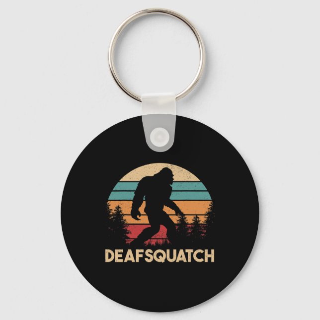 Deaf Awareness Hearing Loss Sign Language And Deaf Key Ring (Front)