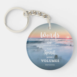 Deaf Awareness Inspirational Key Ring