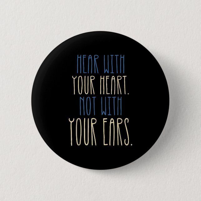Deaf Awareness Language Deafness Disability Deaf P 6 Cm Round Badge (Front)