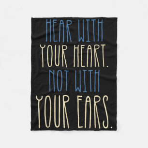 Deaf Awareness Language Deafness Disability Deaf P Fleece Blanket