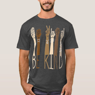 Deaf Be Kind Sign Language Hand Talking Teachers I T-Shirt