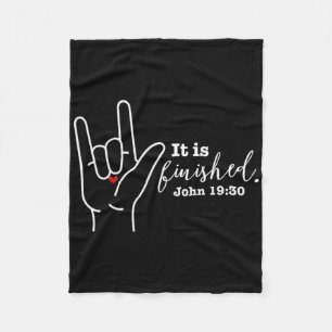 Deaf Christian Faith Easter Asl Sign Language It I Fleece Blanket
