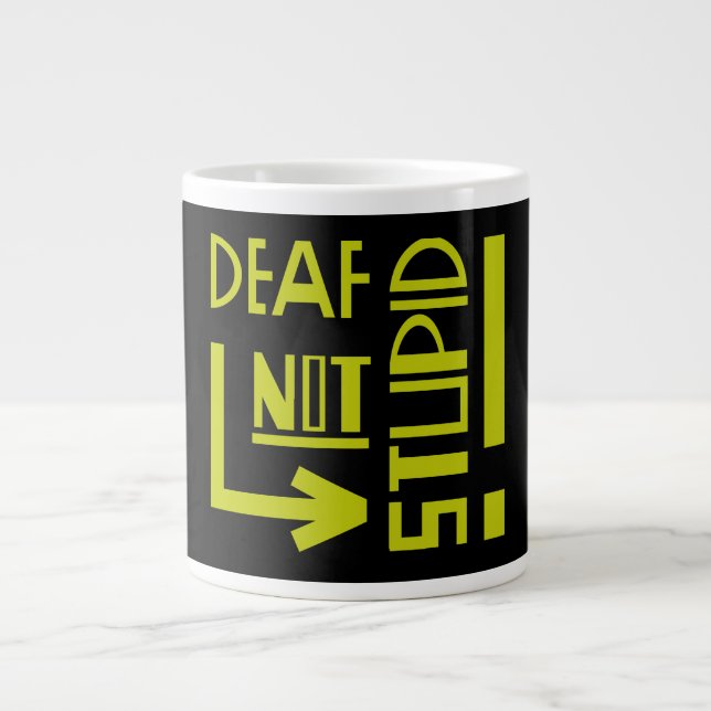 Deaf Disability Awareness Large Coffee Mug (Front)