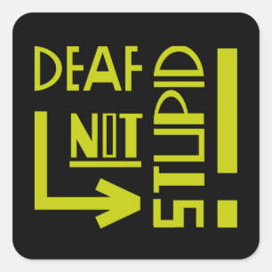 Deaf Disability Awareness Square Sticker