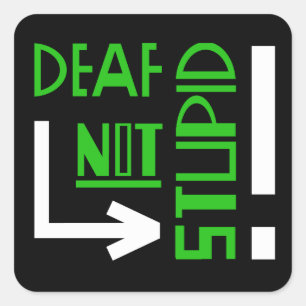 Deaf Disability Awareness Square Sticker