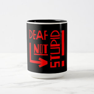 Deaf Disability Awareness Two-Tone Coffee Mug