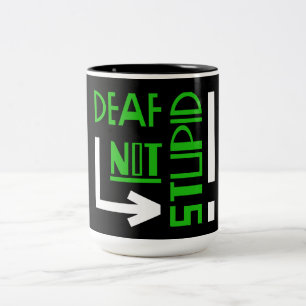 Deaf Disability Awareness Two-Tone Coffee Mug