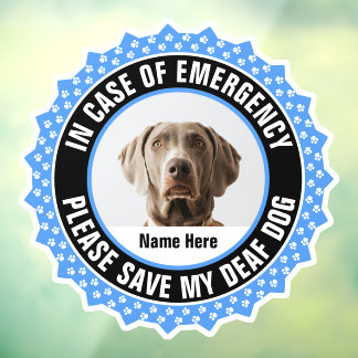 Deaf Dog Safety Alert First Responder Photo Name
