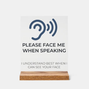 Deaf Hard of Hearing Disability Awareness Acrylic Sign