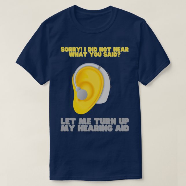 Deaf hearing impaired hard of hearing sign languag T-Shirt (Design Front)