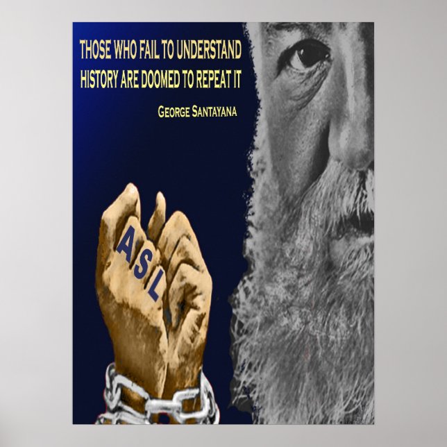 Deaf History Repeats Itself.   18" x 24" Poster (Front)