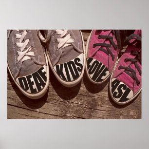 Deaf Kids Love ASL 36" x 24" Poster