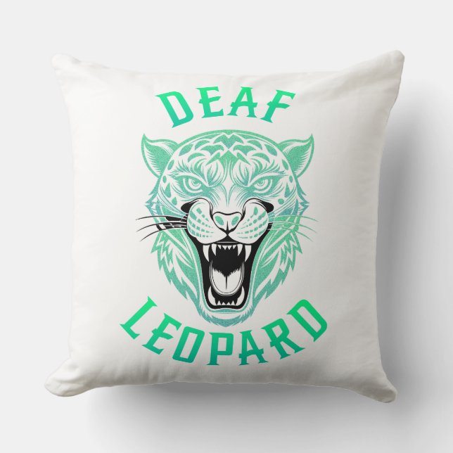 Deaf Leopard Cushion (Front)