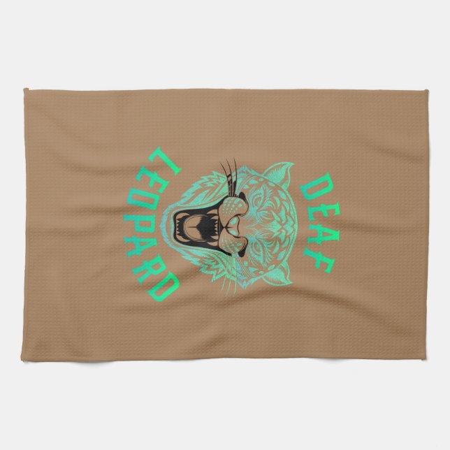 Deaf Leopard Tea Towel (Horizontal)