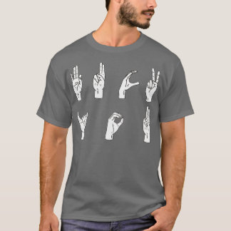 Deaf Mute Outift Sign Language Gift 1 T-Shirt