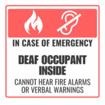 Deaf Occupant Emergency Warning