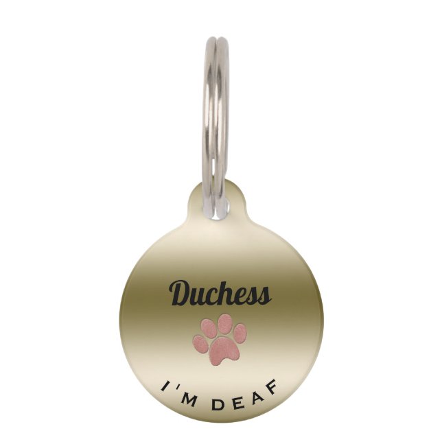 Deaf Pet Alert ID Tag (Front)