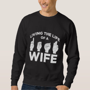 Deaf Pride ASL Hand Gesture Hearing Aid Hand Sign Sweatshirt
