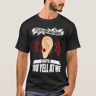Deaf Pride ASL Hand Gesture Hearing Aid Hand Sign T-Shirt