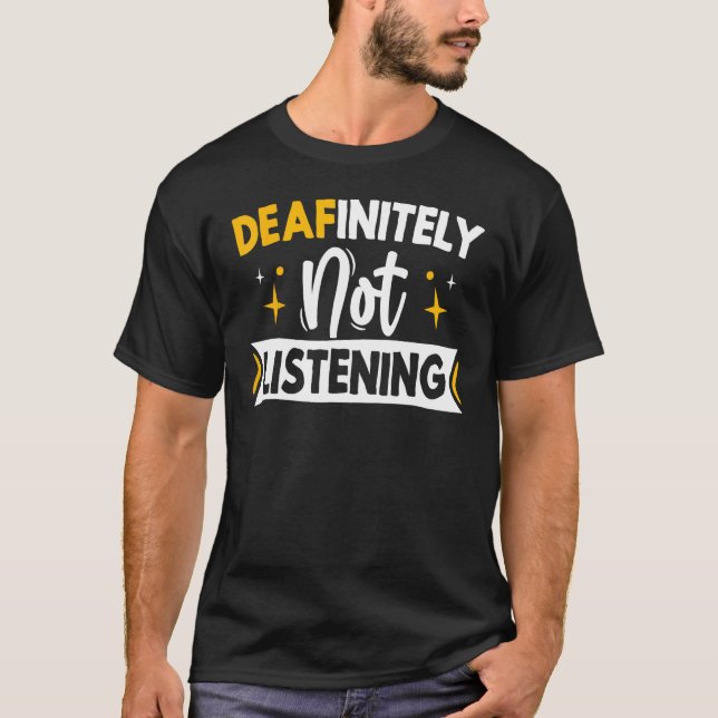 Deaf Pride Awareness ASL Sign Language Zero Given  T-Shirt (Front)