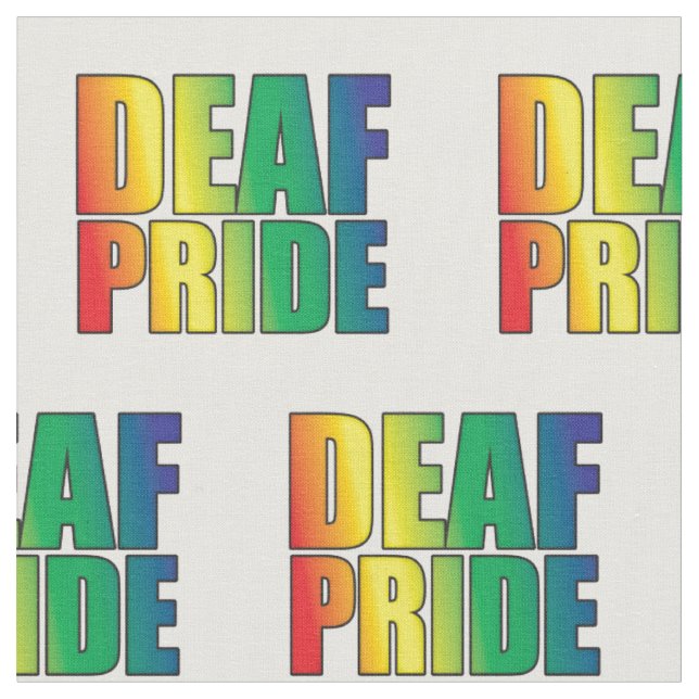 Deaf Pride fabric (Close Up)
